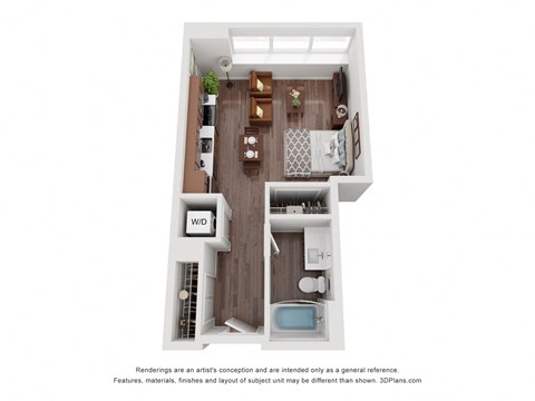 Studio 1 bath K at Press House Apartments, St Paul, MN, 55101